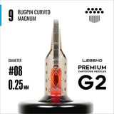 Legend Premium Cartridges G2 (2nd Gen) - Bugpin Curved Magnums - #8 (0.25mm) - 20/Box