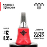 Legend Comfort Grip Cartridges - Curved Magnums - #12 (0.35mm) - 20/Box