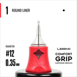 Legend Comfort Grip Cartridges - Round Liners - #12 (0.35mm) - 20/Box